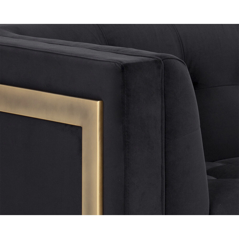 Ekon Abbington Black Sofa